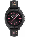 COACH BLACK FLOWERS WATCH