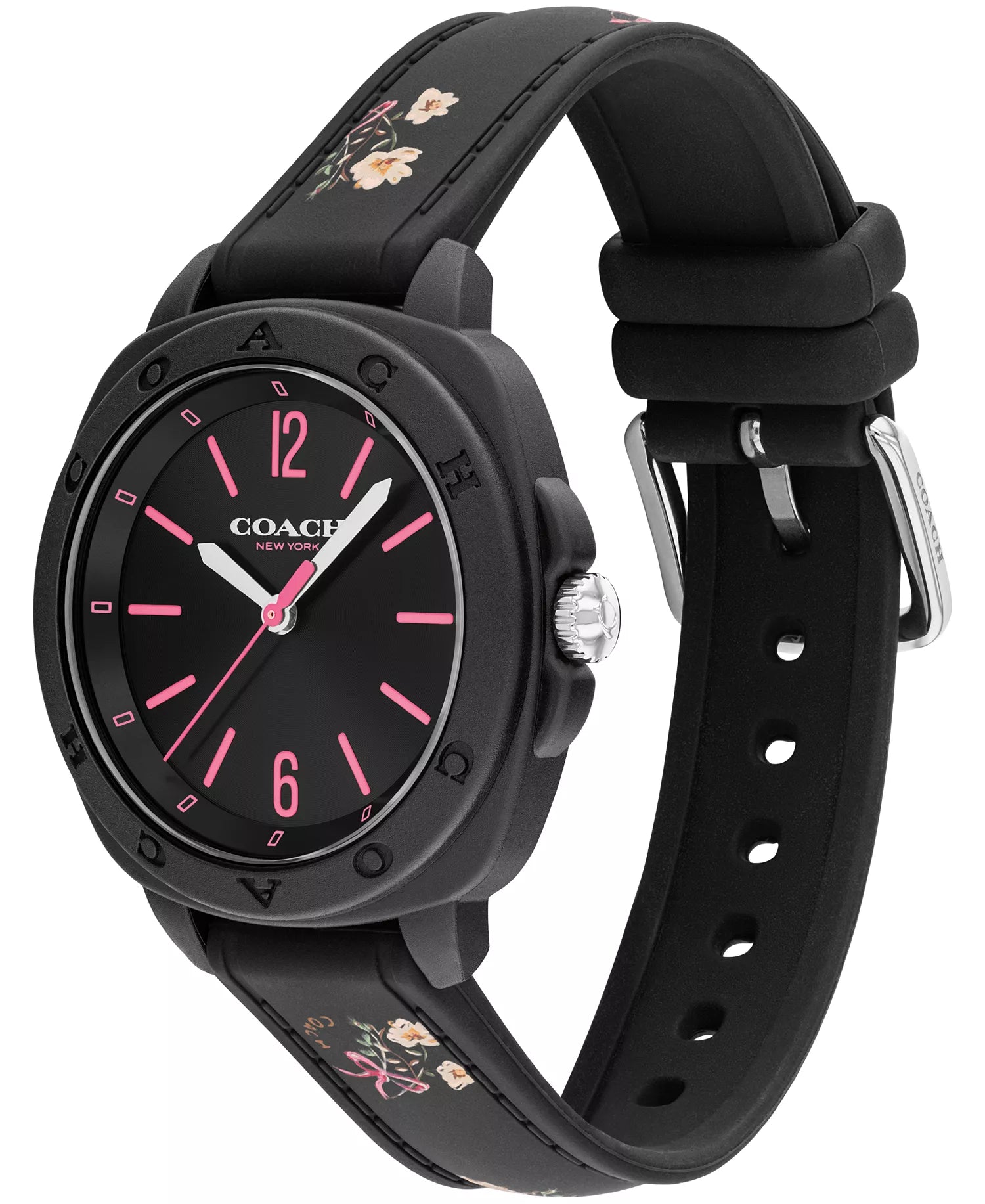 COACH BLACK FLOWERS WATCH