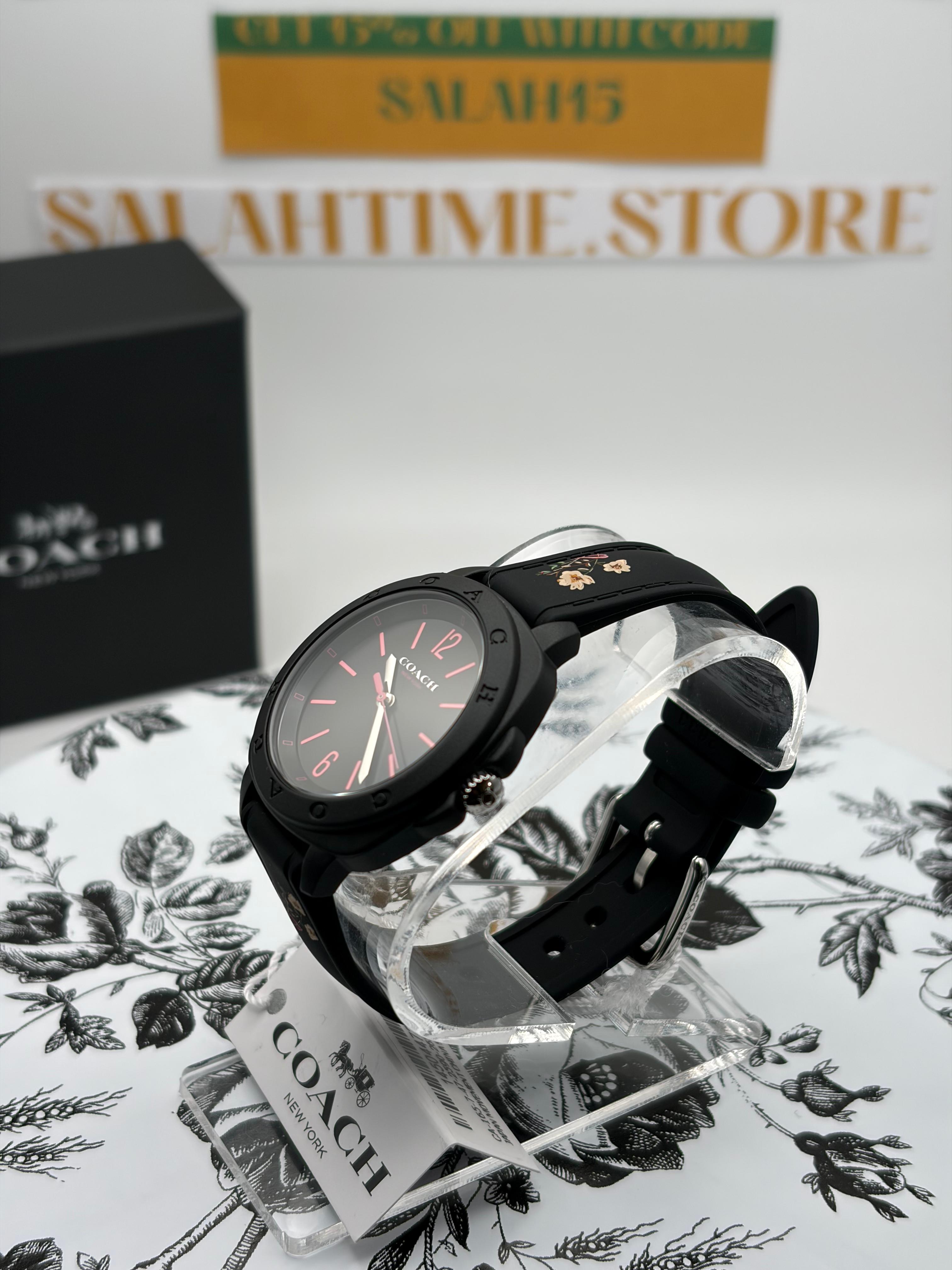 COACH BLACK FLOWERS WATCH